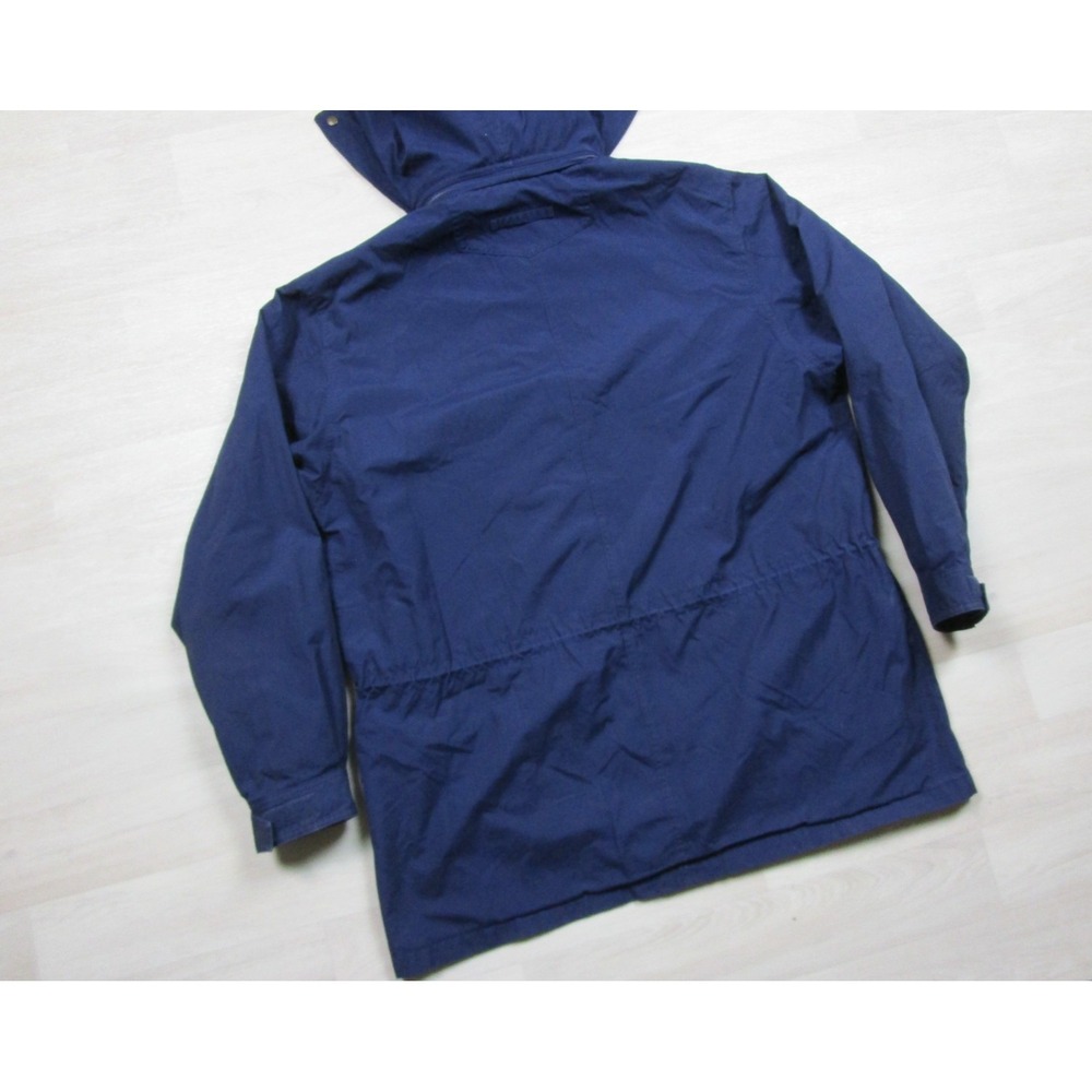 VINTAGE Eddie Bauer Wool Lined Mountain Parka Jacket Mens XL Tall Blue Hooded - Picture 13 of 15